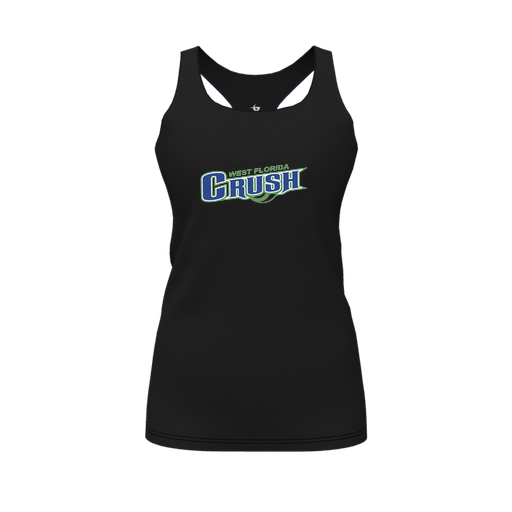 [FT0TRBBK-FYS-LOGO1] Decker Racerback Tank Top (Female Youth S, Black, Logo 1)