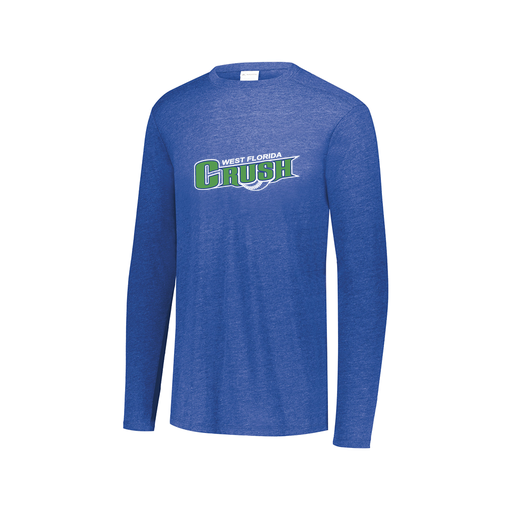 [FTLCUBRY-AXS-LOGO2] Decker Men's Tri-Blend T-Shirt - Long Sleeve (Adult XS, Royal, Logo 2)