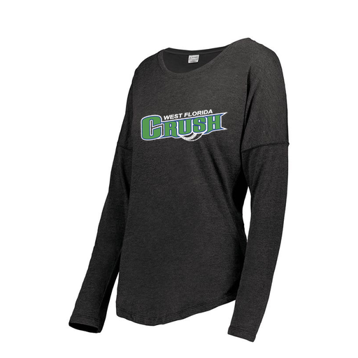 [FTLCUBBK-FAXS-LOGO2] Decker Women's Tri-Blend T-Shirt - Long Sleeve (Female Adult XS, Black, Logo 2)