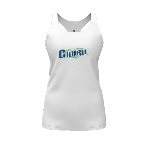 [FT0TRBWH-FYS-LOGO1] Decker Racerback Tank Top (Female Youth S, White, Logo 1)
