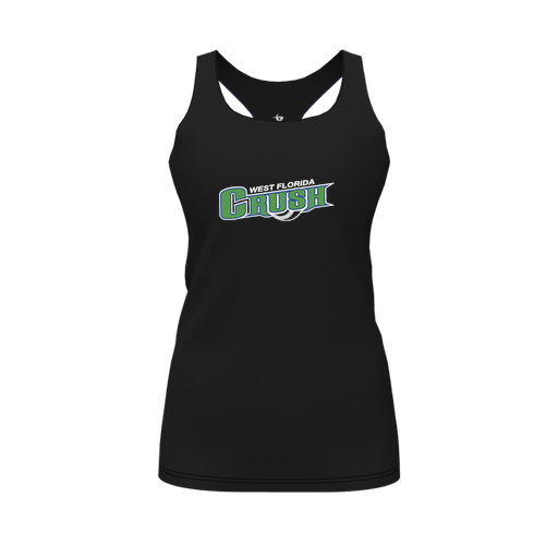 [CUS-DFW-RCBK-PER-BLK-FYS-LOGO2] Racerback Tank Top (Female Youth S, Black, Logo 2)