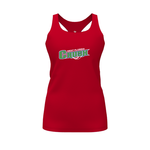 [FT0TRBRD-FYS-LOGO2] Decker Racerback Tank Top (Female Youth S, Red, Logo 2)