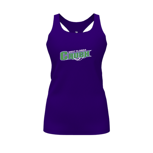 [CUS-DFW-RCBK-PER-PUR-FYS-LOGO2] Racerback Tank Top (Female Youth S, Purple, Logo 2)