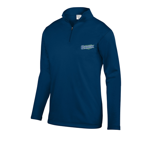 [FOLQFFNV-YS-LOGO1] Decker Youth FlexFleece 1/4 Zip (Youth S, Navy, Logo 1)